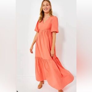 Hyacinth House Tuckernuck orange coral Taryn maxi dress